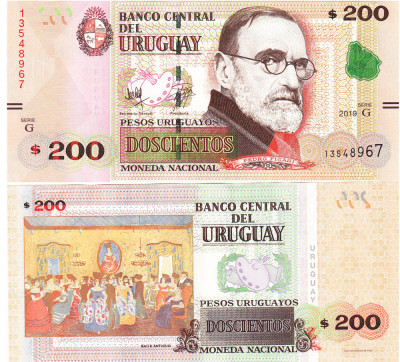 Uruguay 200 Pesos 2019 P-96b UNC foto