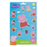 Set autocolante tematică Purcelusa Peppa Pig - 200 buc, CMCLASS