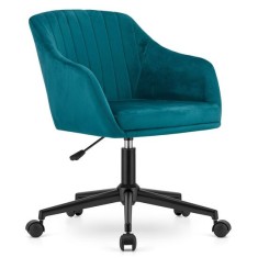 Scaun de birou, Artool, Mink, rotativ, catifea, verde, 61x68x75-86 cm foto