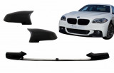 Prelungire Bara Fata cu Capace Oglinzi BMW Seria 5 F10 F11 (2015-2017) M-Performance Design Negru Lucios Performance AutoTuning, KITT