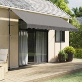 Cumpara ieftin Copertină retractabilă, antracit, 350x150 cm, textil și oțel