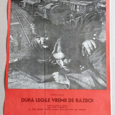 Dupa legile vremii de razboi - Afis Romaniafilm film URSS 1983, Epoca de Aur