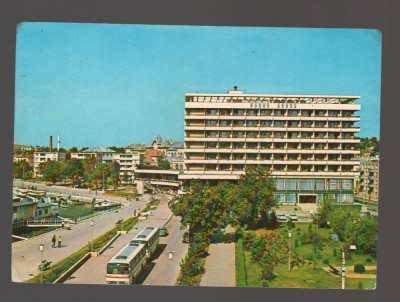 CPIB 20587 CARTE POSTALA - TULCEA. HOTEL &amp;quot;DELTA&amp;quot;, AUTOBUZ foto