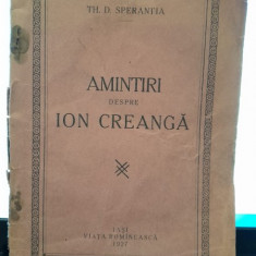 Amintiri despre Ion Creanga - Th.D. Sperantia