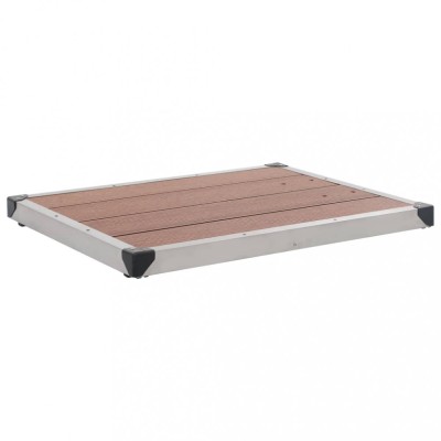 vidaXL Cădiță de duș de exterior maro 80x62 cm WPC și oțel inoxidabil 48202 foto