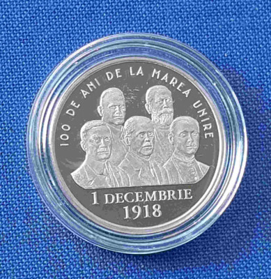 Moneda Proof 50 Bani 2018 - 100 de ani de la Marea Unire de la 1 Decembrie 1918 foto