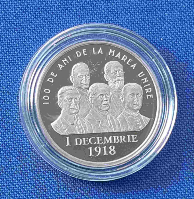 Moneda Proof 50 Bani 2018 - 100 de ani de la Marea Unire de la 1 Decembrie 1918