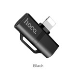 Adaptor Audio Splitter Lightning la Lightning HOCO LS20, Negru