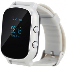 Ceas Smartwatch cu GPS Copii si Adulti iUni Kid58, Telefon incorporat, LBS, Wi-Fi, Silver foto