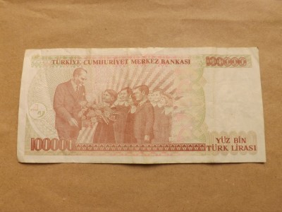 Turcia 100000 Lire 1970 (1996) - Serie J66 898041 foto