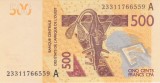 Bancnota Statele Africii de Vest 500 Franci 2023 - P719A UNC ( Coasta de Fildes - vezi descriere )