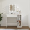 Gossi masa de toaleta cu led, alb, 86,5x35x136 cm