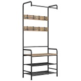 Cumpara ieftin Cuier metal negru Kelam 79x32x185 cm