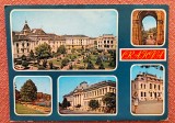 Craiova - 1. Vedere 2. Podul suspendat 3. Parcul poporului 4. Universitatea 5. Sediul Consiliului Popular al municipiului - Necirculata, Printata
