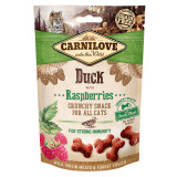 Carnilove Crunchy Snack, Rață cu Zmeură, recompense funcţionale fără cereale pisici, imunitate, 50g