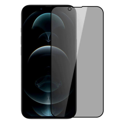 Folie Sticla Privacy compatibila cu Apple iPhone 14, 9H, 0.3MM foto