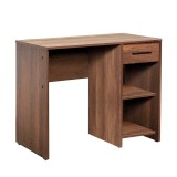 Birou Modern Adore Concept cu Sertar și 2 Rafturi, Alb - Maro - Stejar - Antracit, 90x52x75 cm