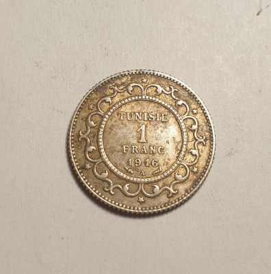 Tunisia 1 Franc 1916 A AUNC foto