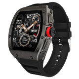 Ceas Smartwatch Smart Wear P22, Afisaj IPS, Puls, Calorii, Tensiune Arteriala, Oxigen din sange, IP68 impermeabil, Negru