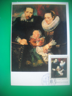 HOPCT MAXIMA 81077 FAMILIE / A VAN DYCK -CP PICTURA RUSIA foto