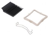 Radiator Extrudat cu Aripioare BGA Negru 35x35mm