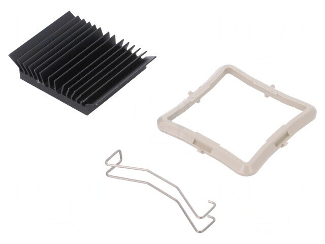 Radiator Extrudat cu Aripioare BGA Negru 35x35mm