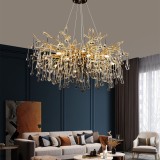 Candelabru Cristal CC333/600GD, 9x G9, Auriu, 60cm, Inaltime Reglabila ModernLight Concept