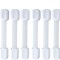 Set 6 bucati sisteme de siguranta copii ajustabile, blocare sertare, dulap, frigider, WC, adeziv puternic, lungime 19 cm, alb
