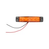 Lampa laterala de gabarit LED galbena 12-24V cu 6 LED-uri Breckner