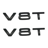 Set 2 embleme V8T pentru aripi Audi , negru, Porsche
