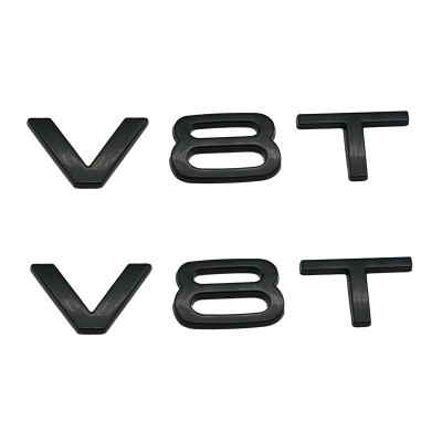 Set 2 embleme V8T pentru aripi Audi , negru foto