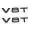 Set 2 embleme V8T pentru aripi Audi , negru