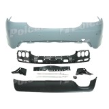 Set bara spate BMW Seria 5 (E60), 2007-06.2010 SEDAN, cu gauri senzori parcare; grunduit, de vopsit; type M-Tech; cu absorber, cu elemente de fixare,