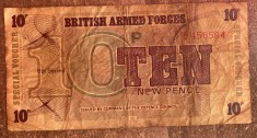 B11 24 - Bancnota foarte veche - Marea Britanie - militara - 10 new pence