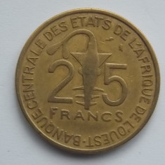 25 FRANCS 1971 STATELE AFRICANE DE VEST