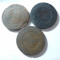 3 Monede 5 kopeici Rusia , cupru : :1872 ,1879 si 1881 ,cal. mediocru