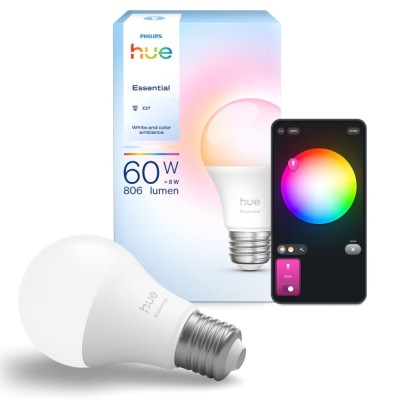 Bec inteligent LED Philips Hue Essential E27 8W RGB dimabil foto