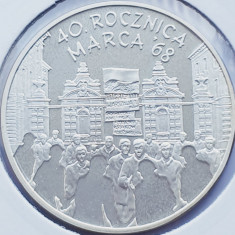 623 Polonia 10 zlote 2008 Polish Road to Freedom – March 1968 km 632 UNC argint