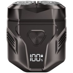 Aparat de ras electric Enchen Mini X, rotativ, negru, 60 min autonomie, 10x10x4cm