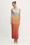 Desigual rochie SAHARA culoarea bej, maxi, mulată, 25SWVK57