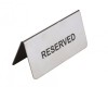Semn inox Reserved pentru masa 10x6 cm