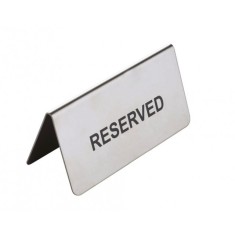 Semn inox Reserved pentru masa 10x6 cm