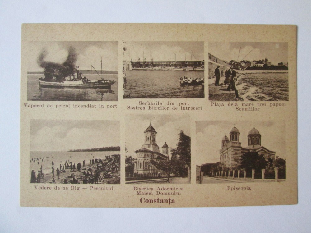 Rara! Carte po?tala colaj Constanta,necirculata circa 1925,editura G.T ...