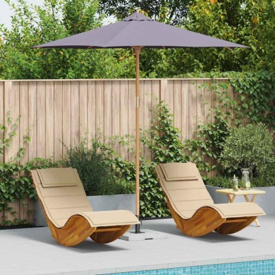 vidaXL Parasol de Grădină Gri &amp;icirc;nchis 270 x 270 x 260 cm Bambus foto