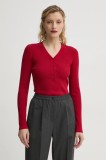 Samsoe Samsoe pulover SALEONORE femei, culoarea rosu, F24400089