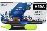 Set Cartus Toner ReTech Compatibil HP59A, 1xCF259A Negru 3000pagini cu chip, Pix Jestream si Textmarker Schneider