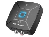 Receiver Bluetooth QOLTEC 56981 negru cu Jack 3,5mm, RCA și USB-C fără fir