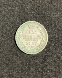 Moneda Argint 15 Copeici 1909 Rusia Tarista, Argint 0.500