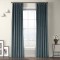 Set draperii din catifea cu rejansa din bumbac tip fagure, Madison, 200x230 cm, densitate 700 g/ml, Stone, 2 buc