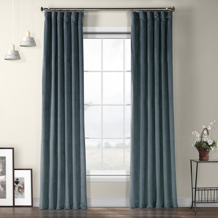 Draperie din catifea cu rejansa din bumbac tip fagure, Madison, 150x250 cm, densitate 700 g/ml, Stone, 1 buc